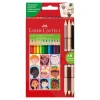 Lápiz color triangular 12 colores y 3 bicolores Faber Castell