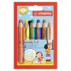 Lápiz grueso multifunción 6 colores Woody 3 en 1
