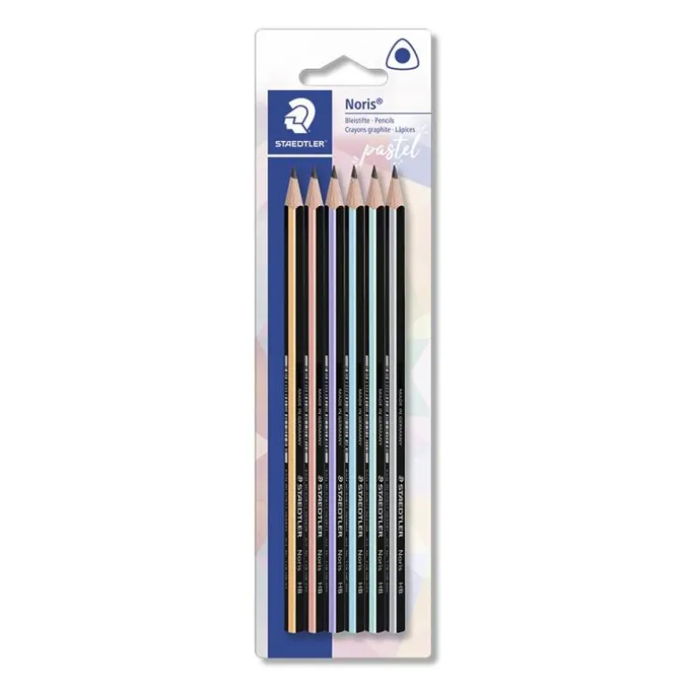 Lápiz triangular 6 unidades Noris Slim pastel