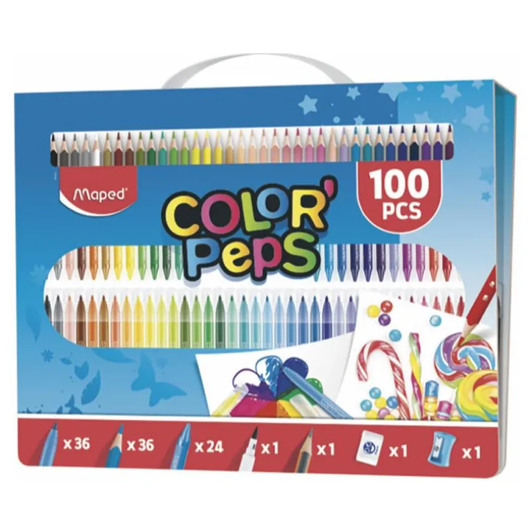 Maletín de pintura Color Peps 100 piezas
