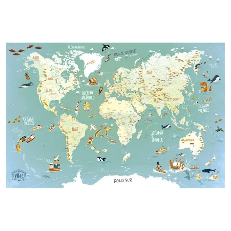 Mapa mundo magnético 78 piezas