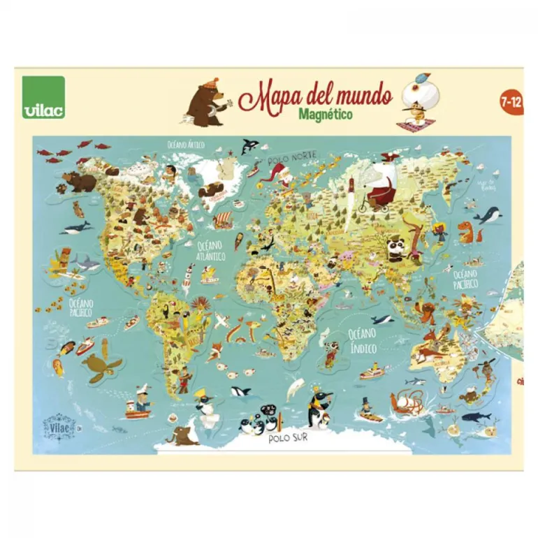 Mapa mundo magnético 78 piezas