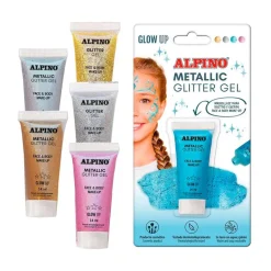 Maquillaje glitter gel metalizado unidad
