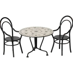 Mesa de comedor con 2 sillas para ratones Maileg