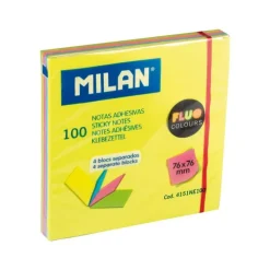 Notas adhesivas 76x76mm 100 hojas de 4 colores