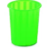 Papelera de plástico verde translúcido