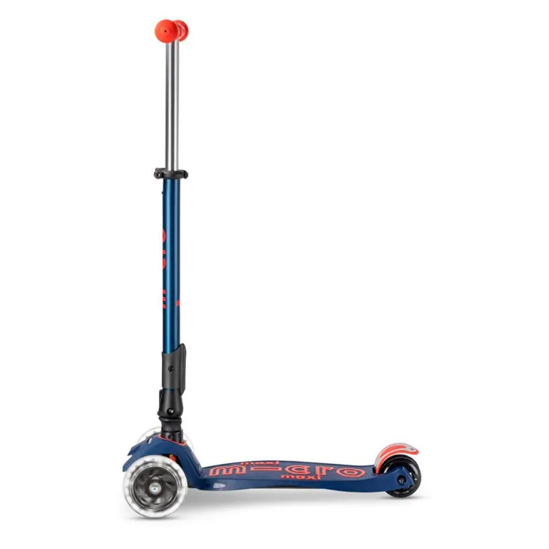Patinete Maxi Micro Deluxe plegable Led azul y rojo