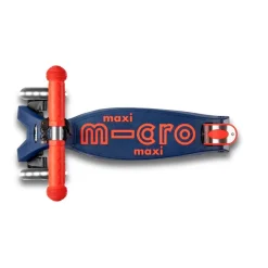 Patinete Maxi Micro Deluxe plegable Led azul y rojo