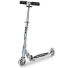 Patinete Micro Sprite Led plateado
