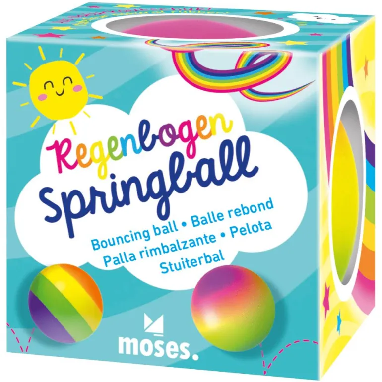 Pelota bouncing arco iris