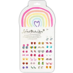 Pendientes adhesivos arco iris love - 30 pares