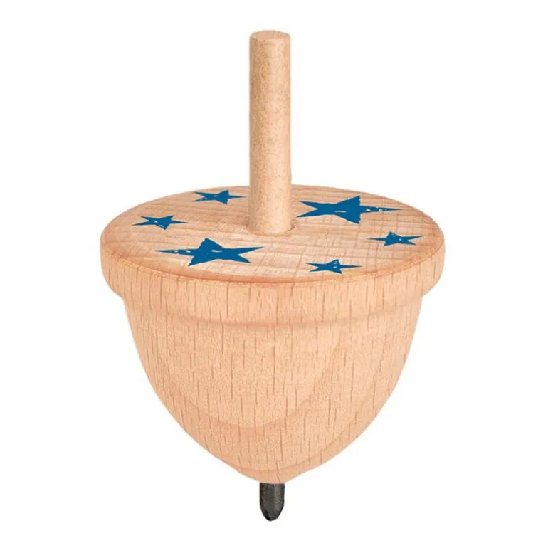 Peonza madera que pinta al girar