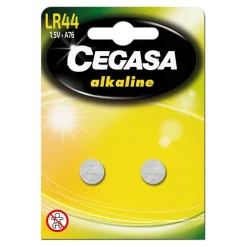 Pila botón alcalina LR44 1,5V 2 unidades