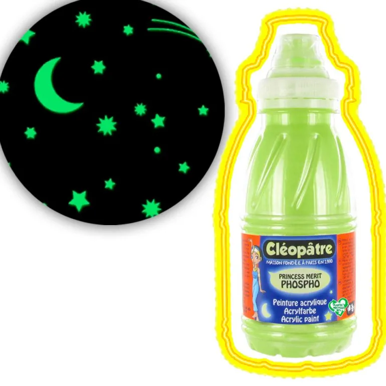 Pintura acrílica fosforescente 250ml.