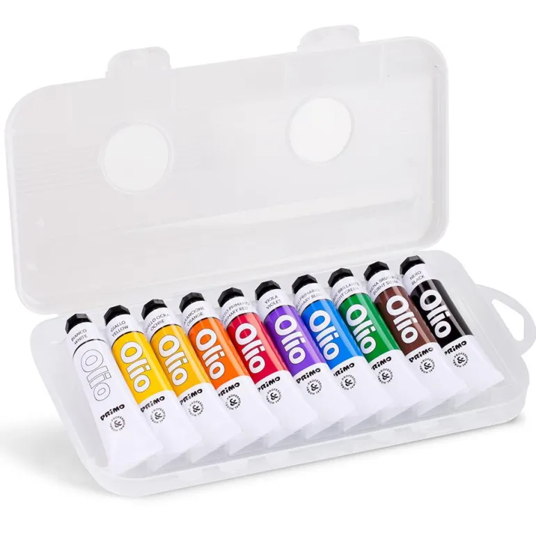 Pintura óleo 10 colores 18ml. Primo