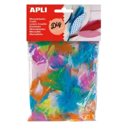 Plumas pequeñas de colores 24 unidades