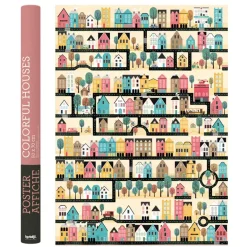 Póster colorful houses 50x70cm