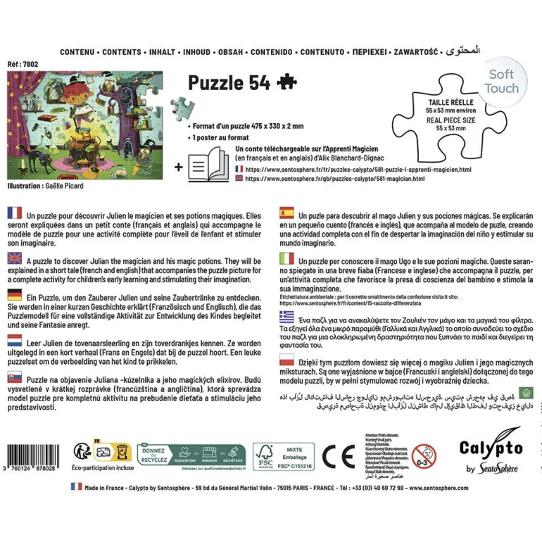 Puzzle Aprendiz de mago 54 piezas Calypto