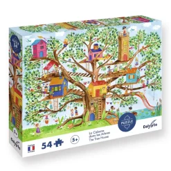 Puzzle casas en el árbol 54 piezas. Calypto