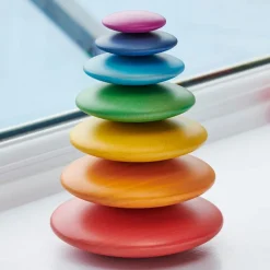 Rainbow buttons madera colores apilables