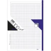 Recambio A4 cuadro 5mm. 100 hojas 4 taladros borde violeta