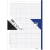 Recambio A4 cuadro 5mm. 100 hojas 4 taladros borde azul