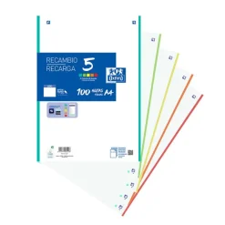 Recambio A4 liso 4 taladros Oxford