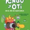 Ringo y Oti en el río de aquí cerca