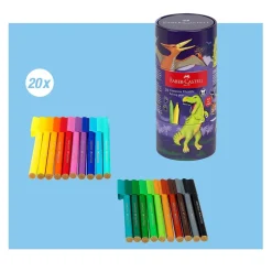 Rotulador Connector 20 unidades bote metal dinosaurios