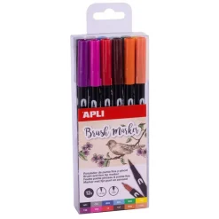 Rotulador doble punta acuarelable 12 colores