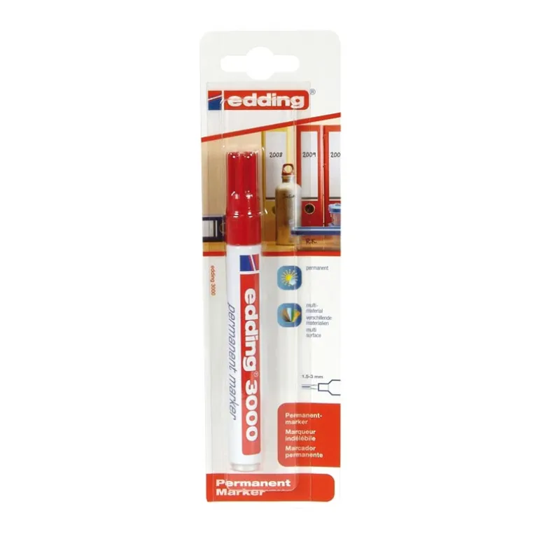 Rotulador Edding 3000 color rojo