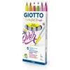 Rotulador Giotto turbo soft brush 6 colores fluo