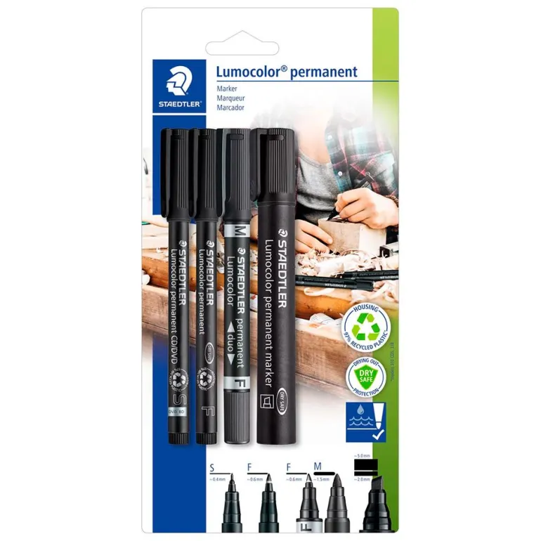 Rotulador Lumocolor 4 unidades varios grosores