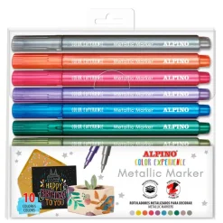 Rotulador metalizado 10 colores superficies Color Experience