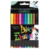 Rotulador punta pincel 10 colores Black Edition