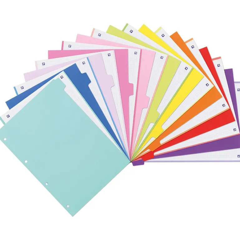 Separadores de colores tamaño A4 10 posiciones PP
