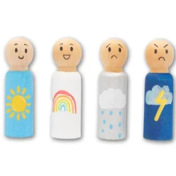 Set 10 figuras de madera 7cm.