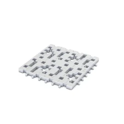 Set 6 placas base Meli basic color plateado soporte construcciones