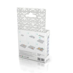 Set 6 placas base Meli basic color plateado soporte construcciones