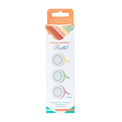 Set 20 rollos de cinta adhesiva de colores pastel 10mx7mm
