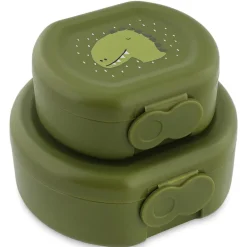 Set 2 tarteras 150ml y 300ml dinosaurio cierre clip