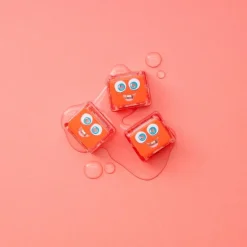 Set cubos rojos con luz 4 unidades Glo Pals
