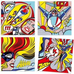 Set pintar rotuladores pincel y calcomanías superhéroes