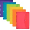 Sobre tamaño A5 PP translúcido multitaladro con cierre de velcro colores surtidos