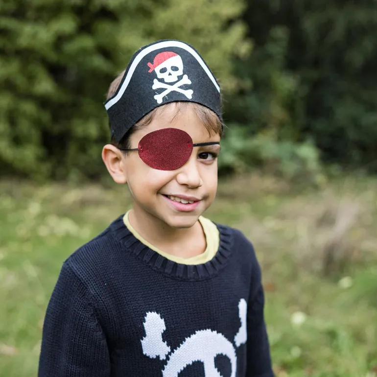 Sombrero pirata tipo banda para cabeza con parche
