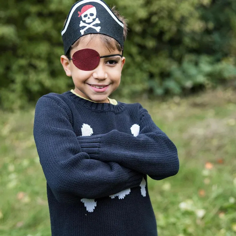 Sombrero pirata tipo banda para cabeza con parche