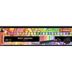 Stabilo Boss marcador 23 colores flúor y pastel Arty